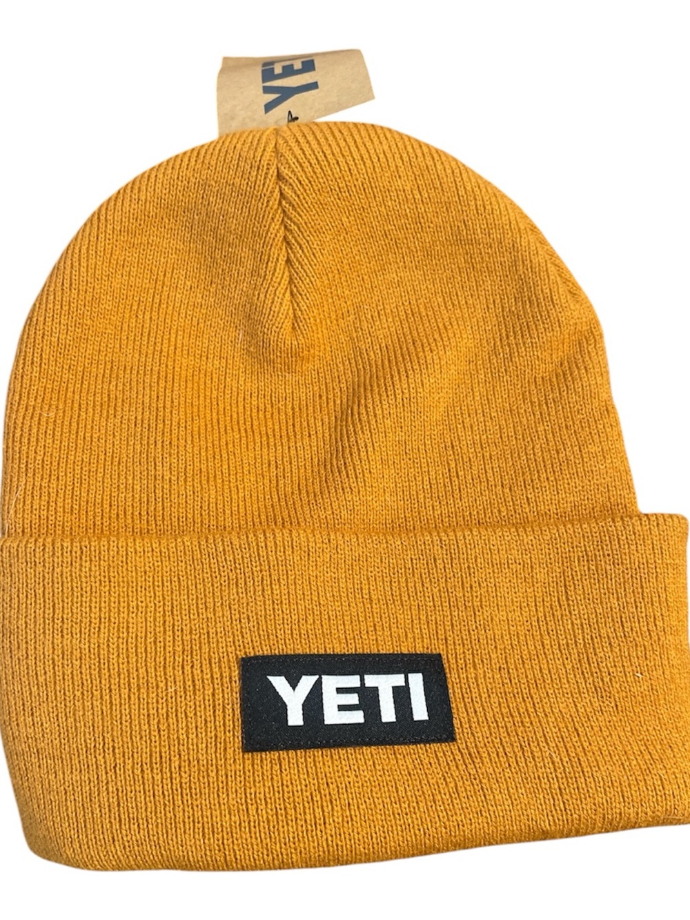 NWT Gold Yeti Logo Beanie